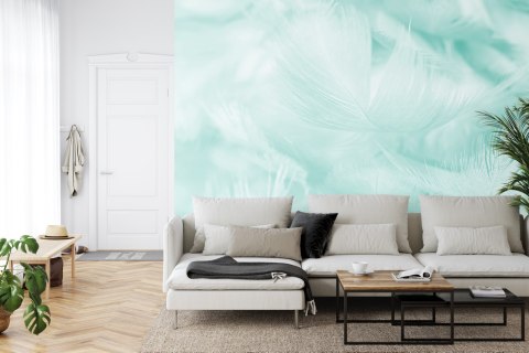 Fototapeta Pióra W Kolorze Turkusowym