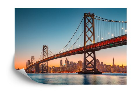 Fototapeta San Francisco Skyline With Oakland Bay Bridge At Sunset, California, Usa