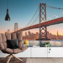 Fototapeta San Francisco Skyline With Oakland Bay Bridge At Sunset, California, Usa