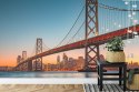 Fototapeta San Francisco Skyline With Oakland Bay Bridge At Sunset, California, Usa