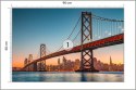 Fototapeta San Francisco Skyline With Oakland Bay Bridge At Sunset, California, Usa