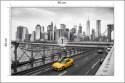 Fototapeta Taxi Crossing Brooklyn Bridge