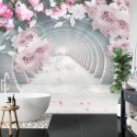 Fototapeta 3D Wallpaper Pink Jewelry Flowers