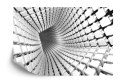 Fototapeta Abstract Geometric Background With A Tunnel Going To Perspective. 3D Render