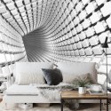 Fototapeta Abstract Geometric Background With A Tunnel Going To Perspective. 3D Render