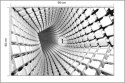 Fototapeta Abstract Geometric Background With A Tunnel Going To Perspective. 3D Render