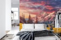 Fototapeta Awesome Alpine Highlands In Sunny Day. Scenic Image Of Fairy-Tale Landscape With Colorful Sky Under Sunlit, Over The 