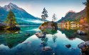 Fototapeta Beautiful Autumn Scene Of Hintersee Lake. Colorful Morning View Of Bavarian Alps On The Austrian Border, Germany, Eur