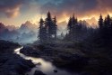 Fototapeta Breathtaking Nature Mountain Landscape, 3D