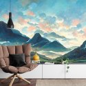 Fototapeta Fairy Land, Contemporary Art, Poetic Scenery Background, Oil Canvas Painting