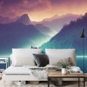 Fototapeta Fantasy Concept Showing A Lake Bled, Slovenia. Digital Art Style, Painting , Horizontal Side View, Skyline