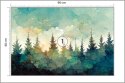 Fototapeta Forest Silhouette Background. Watercolor Painting Of A Spruce Forest