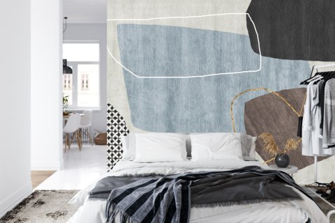 Fototapeta Gold Geometric Background Art. Modern Grey Pattern,