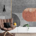 Fototapeta Gold Geometric Background Art. Modern Grey Pattern,