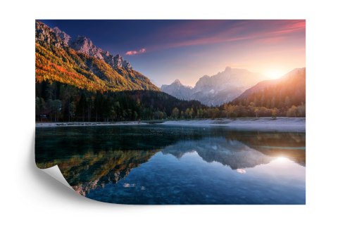 Fototapeta Incredible Nature Landscape. Amazing Lake Jasna With Of A Mirror Reflection. Stunning Vivid Nature Scenery Of Sloveni