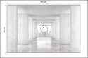 Fototapeta Loft Style Tunnel With Many Walls In Light Empty Building With B