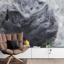 Fototapeta Outer Space Abstract Background, Black Matter. Thunderstorm Clouds In The Sky. Mystical Swirling Smoke Backdrop