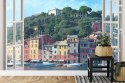 Fototapeta Pen Window View To Old Portofino, Italy