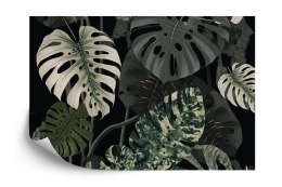 Fototapeta 4K Resolution Or Higher, Botanical Maximalism, High Contrast Leaves Pattern. Generative Ai Technology