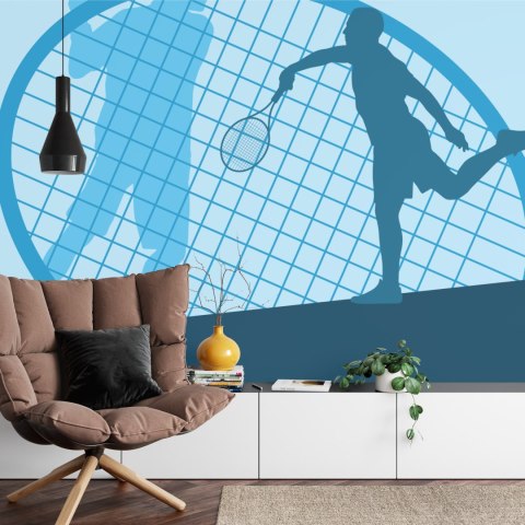 Fototapeta Tenisista Na Tle Rakiety