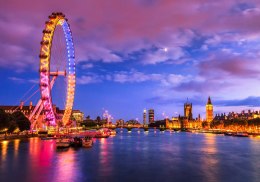 Obraz Na Płótnie London Eye O Wieczornej Porze