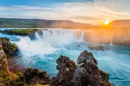 Obraz Na Płótnie Wodospad Godafoss Na Islandii