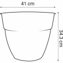 Doniczka EDA Ø 41 cm Ciemny szary Plastikowy Okrągły Nowoczesny