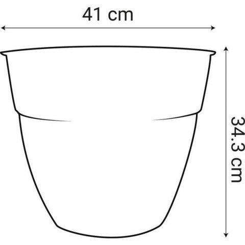 Doniczka EDA Ø 41 cm Ciemny szary Plastikowy Okrągły Nowoczesny