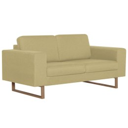 2-osobowa sofa tapicerowana tkaniną, zielona