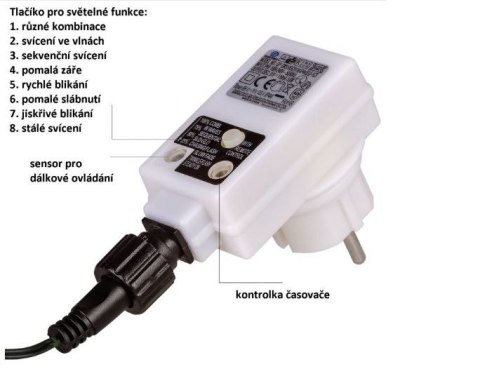 Świąteczne oświetlenie - 5 m,50LED, zimna biel, przewód ziel