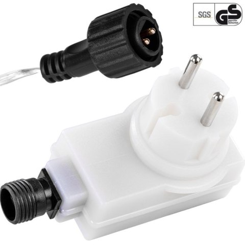 Świąteczne oświetlenie - 5 m,50LED, zimna biel, przewód ziel