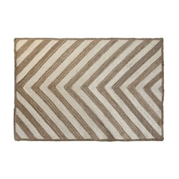 Dywan DKD Home Decor Scandi Biały Jasnobrązowy Juta (160 x 230 x 1 cm)