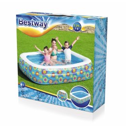 Bestway Basen dmuchany 3 Komory Kwiatowy 229x152x56 cm +6 Lat Ogród 54120