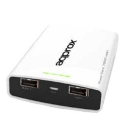 Power Bank approx! APPPB78EVW 7800 mAh 2 x USB Micro USB 5 V 1-2 A Biały Czarny/Biały