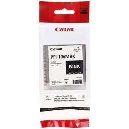 Oryginalny Wkład Atramentowy Canon PFI-106 MBK Czarny Czarny matowy