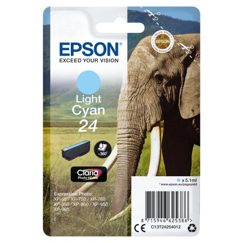 Oryginalny Wkład Atramentowy Epson C13T24254012 Jasnobłękitny