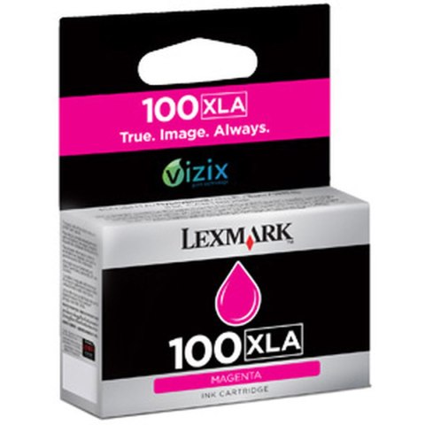 Oryginalny Wkład Atramentowy Lexmark 100 XLA Czarny Magenta