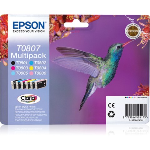 Oryginalny Wkład Atramentowy Epson C13T08074021 Wielokolorowy