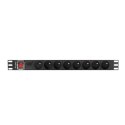 Zasilacz 19" 6 Tomas Schuko Lanberg PDU-06E-0200-BK (2 m)