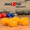 MAXXIVA Zestaw hantli winylowych 2 x 1,5 kg, pomarańczowy