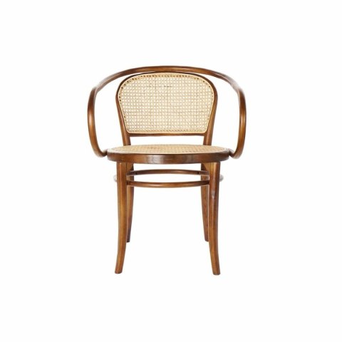 Krzesło do Jadalni DKD Home Decor Brązowy Rattan Drewno wiązu (58 x 58 x 79.5 cm)