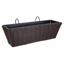 Donica na balustrady Alexandra House Living Brązowy Żelazo Rattan Plastikowy 20 x 19 x 61 cm