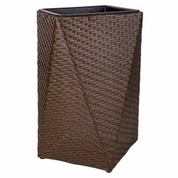 Doniczka Alexandra House Living Ceimnobrązowy Żelazo Rattan Plastikowy 31 x 56 x 31 cm