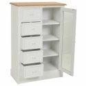 Komoda Alexandra House Living Biały Naturalny Drewno paulowni Drewno MDF 35 x 110 x 72 cm