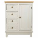 Kredens Alexandra House Living Biały Naturalny drewno sosnowe Drewno MDF 32 x 84 x 66 cm