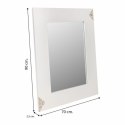 Lustro ścienne Alexandra House Living Biały Szkło Drewno MDF 2 x 90 x 70 cm