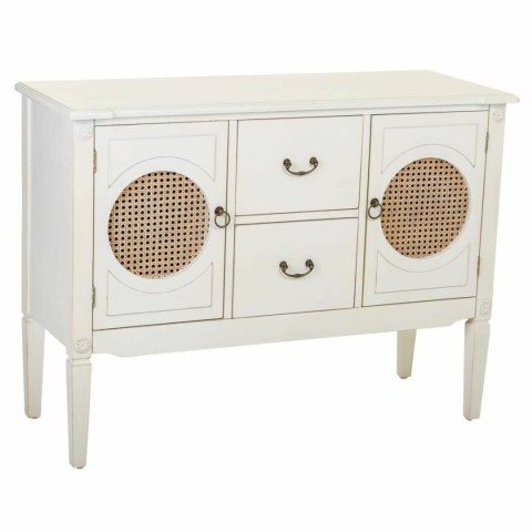 Odbiornik Alexandra House Living Biały Rattan Drewno świerkowe Drewno MDF 78 x 40 x 106 cm