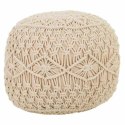 Puff Alexandra House Living Krem Bambus Gąbka Drewno MDF 50 x 30 x 50 cm