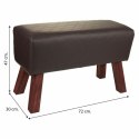 Taboret Alexandra House Living PVC Drewno MDF 30 x 47 x 72 cm