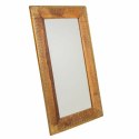 Lustro ścienne Alexandra House Living Brązowy Mosiądz Drewno mango Drewno MDF 1 x 88 x 49 cm